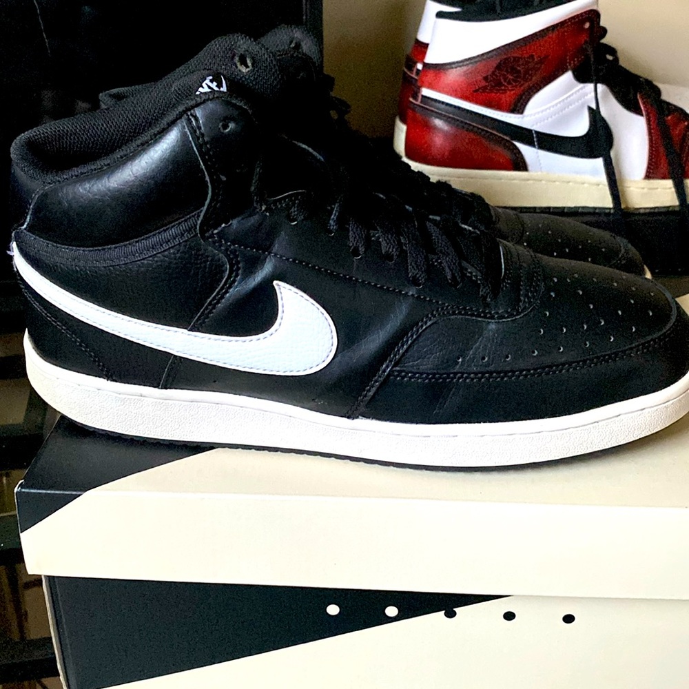 Nike Court Vision Mid Black / White CD5466-001 Men's Size 11